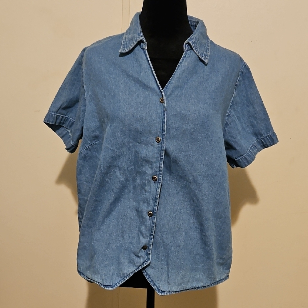 Rebecca Malone Blue Denim Blouse